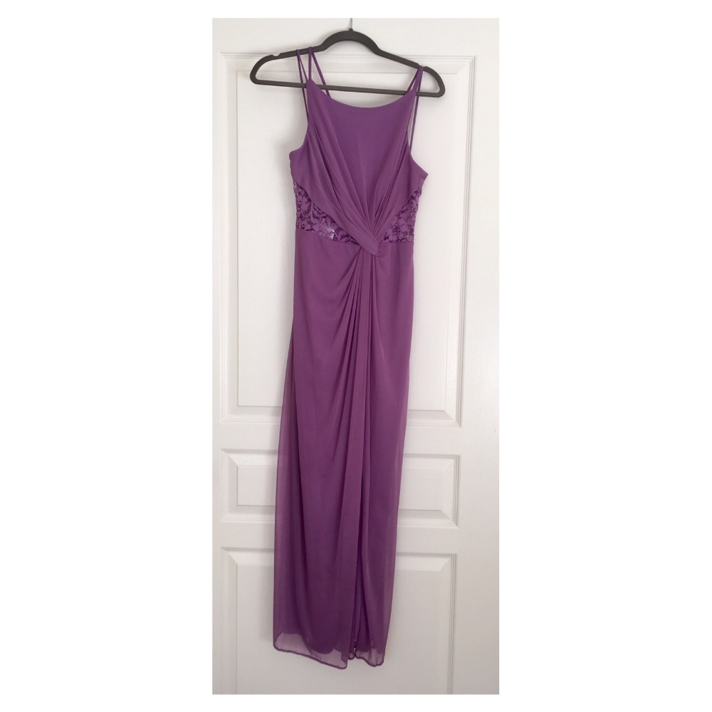 Double-Strap Mesh Dress with Lace Insets